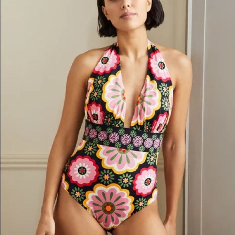 NWT Boden Merano Deep V-neck Swimsuit size 12